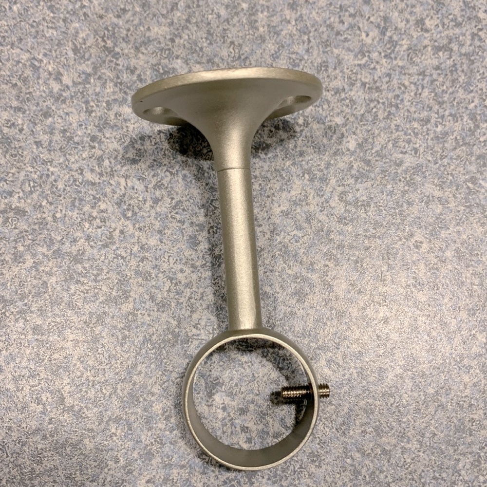Ceiling curtain rod fixture